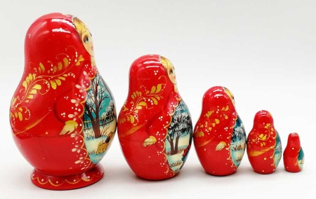 Матрешка "Снеговик" 12 см. арт. 7356