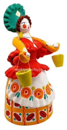Водоноска дымковская игрушка 23 см. арт. 865265