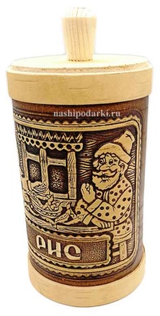 картинка Береста туес 21х10 см. арт. 76522 магазин русских сувениров  Наши подарки