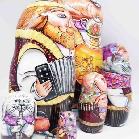 Матрешка авторская "У Самовара" 7 мест арт. 657238