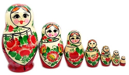 Матрешка сударушка 7 мест 16 см. арт. 5476844