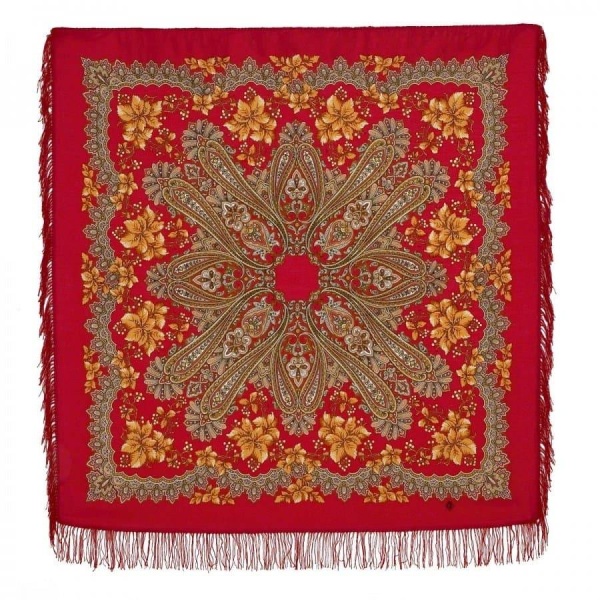 Павлопосадский платок «Багрянец осени» 1545-5 