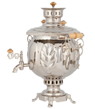 Самовар комбинированный, 4,5 литра никель арт. 754253  Самовар комбинированный, 4,5 литра никель арт. 754253