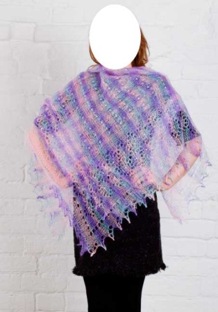 Паутинка платок пуховый 120х120 "Радуга" арт. 7657333