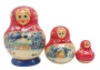 Матрешка малая "Зима" 3 места 8 см. арт. 68589
