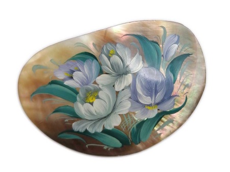 Брошка перламутр "Букет" 5х4 см. арт. 742118 