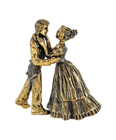 Фигурка из латуни с янтарем арт. 1621.1