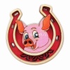 Магнит Сувенир "Свинка и Подкова" 6х6см Арт. 140219225