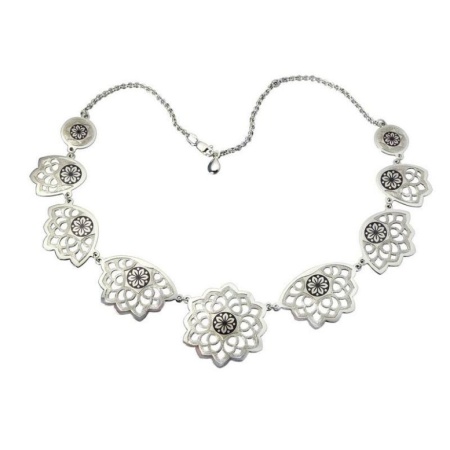 картинка Серебряное Колье "Снежинка" Арт: 10190163А05 