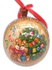 Елочный шар деревянный, открывающийся 10 см. арт. 587227