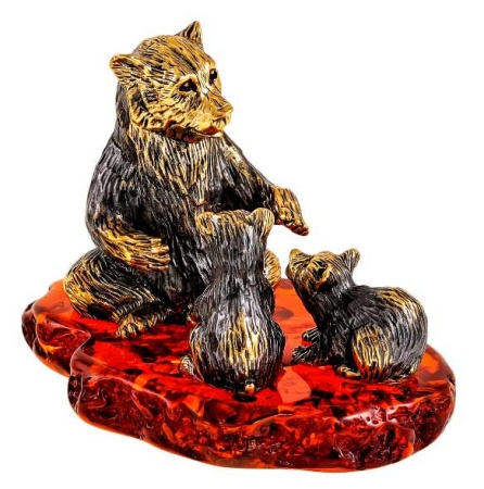 Медведица с малышами 55х40 мм. арт. 2304