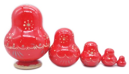 Матрешка кировская "Зима" 12 см. 5 мест арт. 6574333