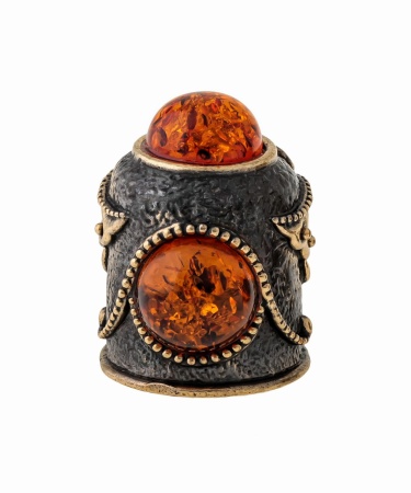 Наперсток Бабочка Ажурная с кабошоном 20х30 мм. арт. 1530