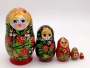 картинка Матрешка хохлома 5 мест 11 см.