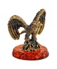 Фигурка из латуни с янтарем Птица Орел покоритель степей 45х40 мм. арт. 2089