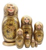 Матрешка Тверская золотая 23 см. 7 мест арт. 68432211