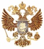 картинка Настенный герб России с насыпным янтарем магазин 