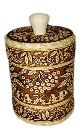 картинка Туес под сахар 10х6см арт. 8763432 магазин русских сувениров  Наши подарки