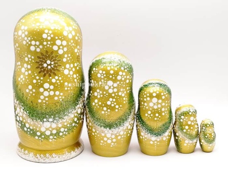 Матрешки Цветы 5 мест 17 см. арт. 9186111
