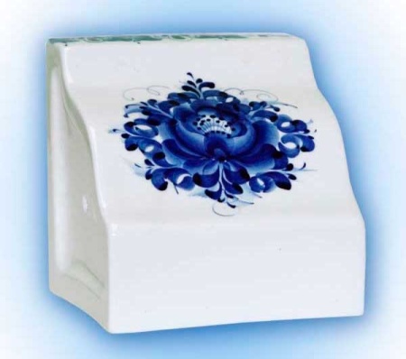 Гжель ИЗРАЗЕЦ КАРНИЗ СВЕТЛЫЙ 125*125*35 мм. арт. 6423323