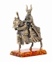 Фигурка из латуни с янтарем рыцарь на коне с булавой 65х90 мм. арт. 603