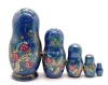 Матрешка "Колосок" голубая 5 мест 17см арт. 826534
