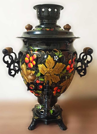 Электрический самовар с росписью "Хохлома" 3 литра арт. 105656 