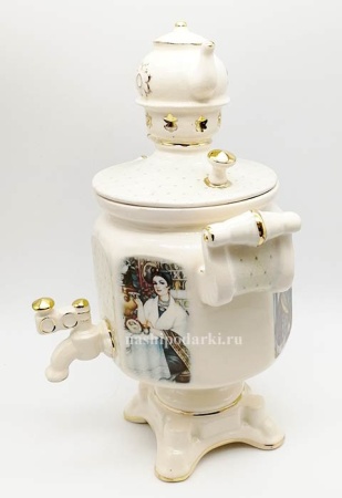 Самовар майолика чаепитие 23х14см арт. 986263 