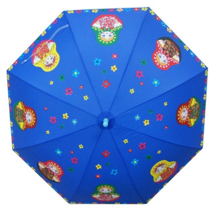 картинка Зонт-трость полуавтомат "Матрешка" арт. 35TA034002B магазин подарков