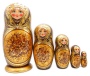 Матрешка золотые цветы 18 см. 5 мест арт. 643677