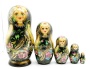 Матрешка "Колос" черная 5 мест 17см арт. 826534
