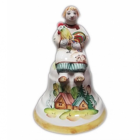 Майолика колокольчик "С пастушком" 13х9см арт. 1118194 