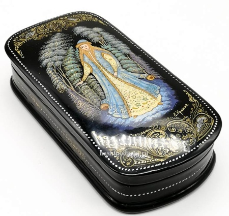 Шкатулка палех "Снегурочка" 14х7 см. арт. 863338 