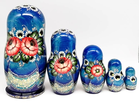 Матрешка зима 18 см. 5 мест арт. 23345