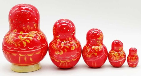 Матрешка "Зимний домик" 12 см. 5 мест арт. 845222