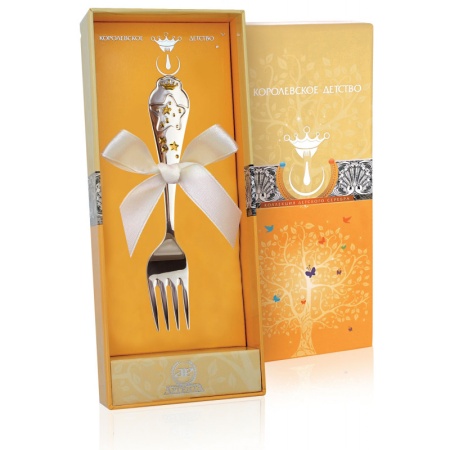 Вилка детская "Звезда" с позолотой Артикул: 502ВЛ05002, магазин 