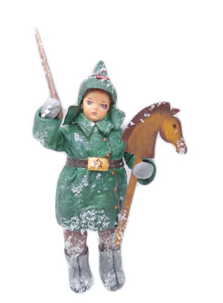Ватная игрушка "Мальчик кавалерист" 16 см. арт. 676535