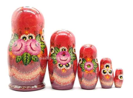 Матрешка "Жар-Птица"  5 мест 19 см. арт. 863433