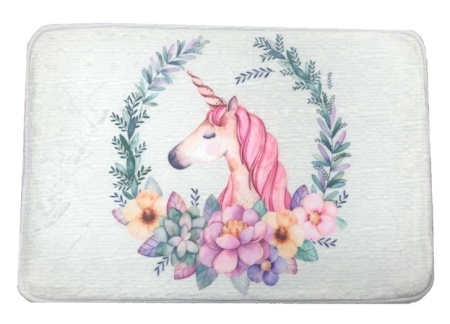 Коврик для ног "Единорог " (белый) Артикул: 1102 