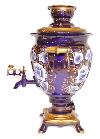 Самовар электрический 3 литра "Гжель кобальт" Желудь арт. 922622 