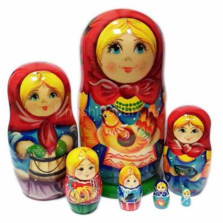 Матрешка с курочкой 16см 7 мест арт. 1018018