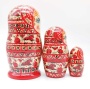 Мезенская роспись. Матрешка 3 пр. 10х5 см. арт. 890984204 Мезенская роспись. Матрешка 3 пр. 10х5 см. арт. 890984204