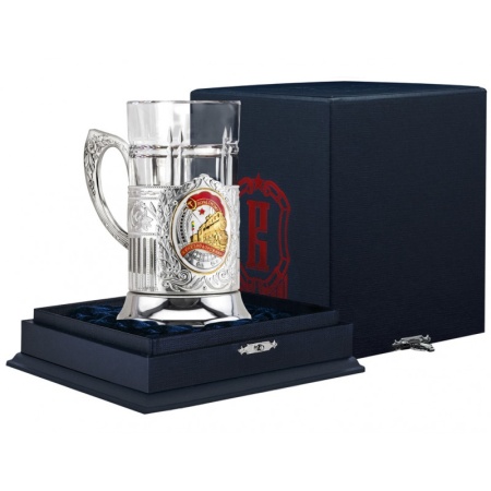 Подстаканник посеребренный "Почетному железнодорожнику" Артикул: ПС03312, 