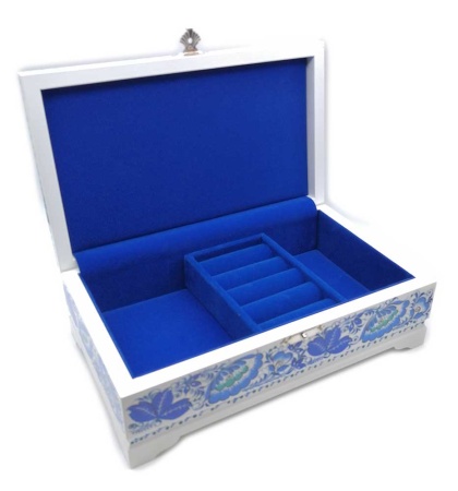 Шкатулка деревянная под гжель 23х14 см. арт. 587322