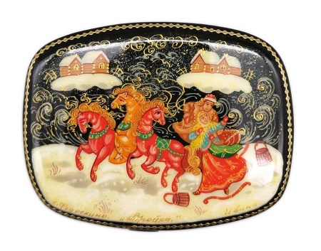 Шкатулка "Тройка" 10х8 см. арт. 867323