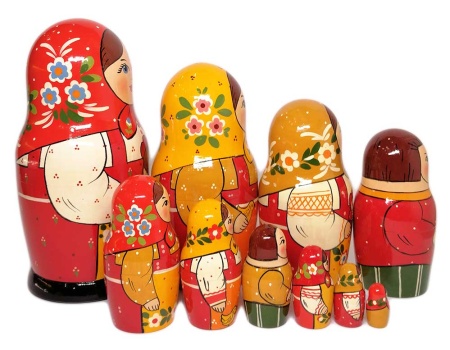 Матрешка Сергиево-посадская 10 мест 25 см. арт. 6322298