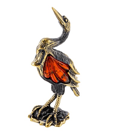 Птица Аист маленький без подставки 30х65 мм. арт. 2382.1