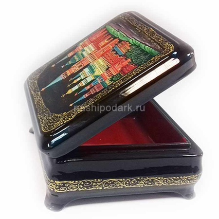 Шкатулка Палех "Московский Кремль" 9х9см Арт. 140219204 