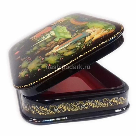 Шкатулка Палех "Снегурочка и лето" 12х17см Арт. 140219197 