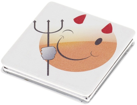 Зеркало карманное квадратное "Смайлики" DEWAL BEAUTY MR22* 